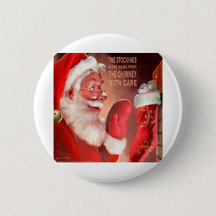 Badge Rond 5 Cm CON33 Père Noël 3 Stockings.tif