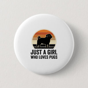 Badge Rond 5 Cm Concepteur de chemise pour fille de chien amateur