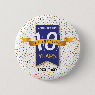 Badge Rond 5 Cm Conception 10e ANNIVERSAIRE