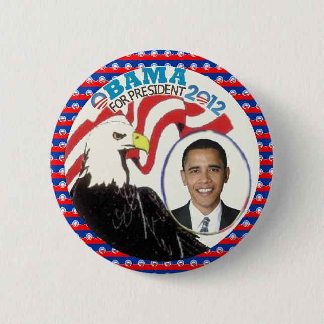Badge Rond 5 Cm Conception 2012 d'Obama Eagle (Devant)