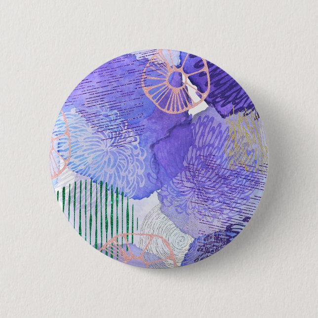 Badge Rond 5 Cm Conception abstraite violette (Devant)