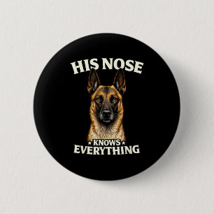 Badge Rond 5 Cm conception amateur de chien de travail malinois be
