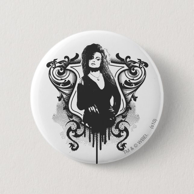 Badge Rond 5 Cm Conception Art des Ténèbres Bellatrix Lestrange (Devant)