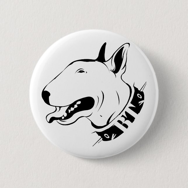 Badge Rond 5 Cm Conception artistique de race de chien de (Devant)