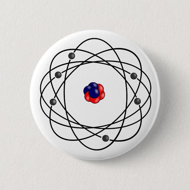 Badge Rond 5 Cm Conception atomique (Devant)