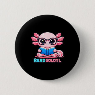 Badge Rond 5 Cm Conception axolotl de lecture mignonne pour tous l