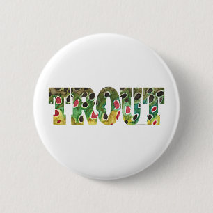 Badge Rond 5 Cm Conception Brown de truites