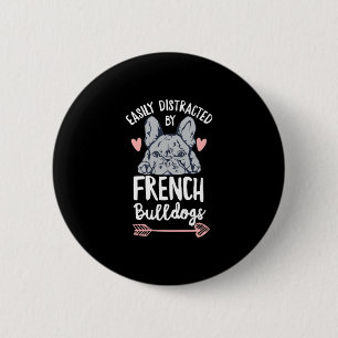 Badge Rond 5 Cm Conception Bulldog Pour Un Propriétaire Français