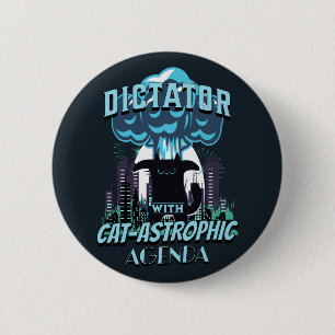 Badge Rond 5 Cm Conception Catastrophique Funny Chat