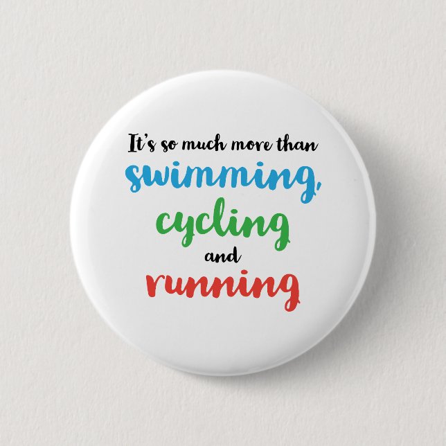 Badge Rond 5 Cm Conception cool et originale pour les triathlètes (Devant)