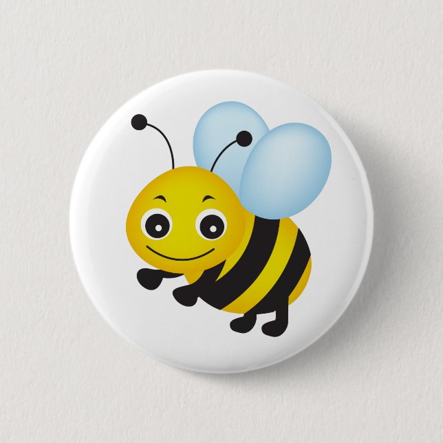 Badge Rond 5 Cm Conception d'abeilles (Devant)