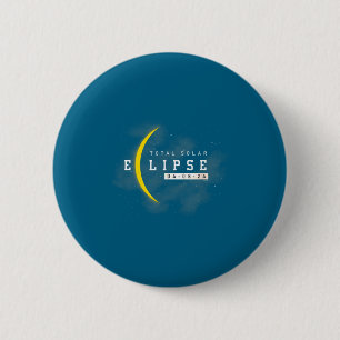 Badge Rond 5 Cm Conception d'amant de lune d'éclipse solaire total