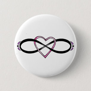 Badge Rond 5 Cm Conception d'amour d'Infinate
