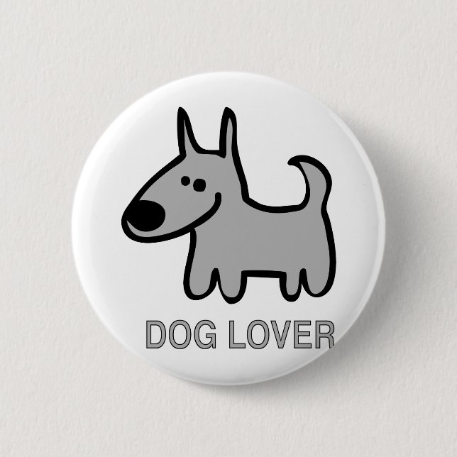 Badge Rond 5 Cm Conception d'amoureux des chiens ! (Devant)