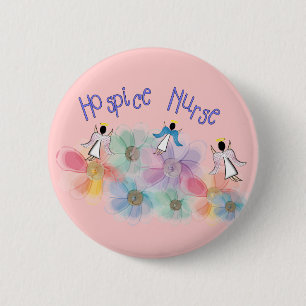 Badge Rond 5 Cm Conception d'anges de l'infirmière WHISPY