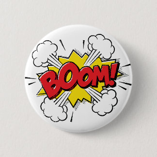 Badge Rond 5 Cm Conception de bande dessinée de boom