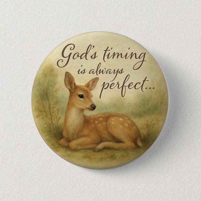 Badge Rond 5 Cm Conception de bouton Nature Paisible... (Devant)