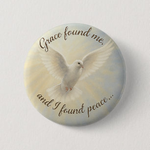 Badge Rond 5 Cm Conception de bouton personnalisé Colombe de la pa