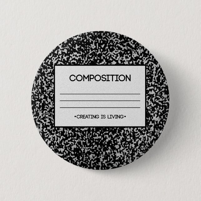 Badge Rond 5 Cm Conception de carnet de composition (Devant)