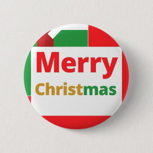 Badge Rond 5 Cm conception de célébration de joyeux noël sur