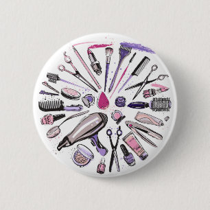 Badge Rond 5 Cm Conception de cercle de maquillage