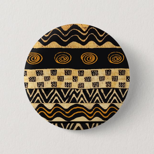 Badge Rond 5 Cm Conception de chaman tribal africain (Devant)