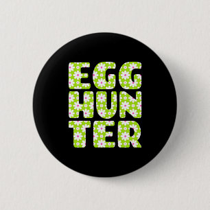 Badge Rond 5 Cm Conception de chasseur d'œufs de chasse aux œufs d