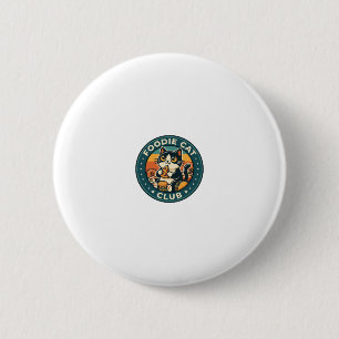 Badge Rond 5 Cm Conception de chat de nourriture Chaton mignon - C