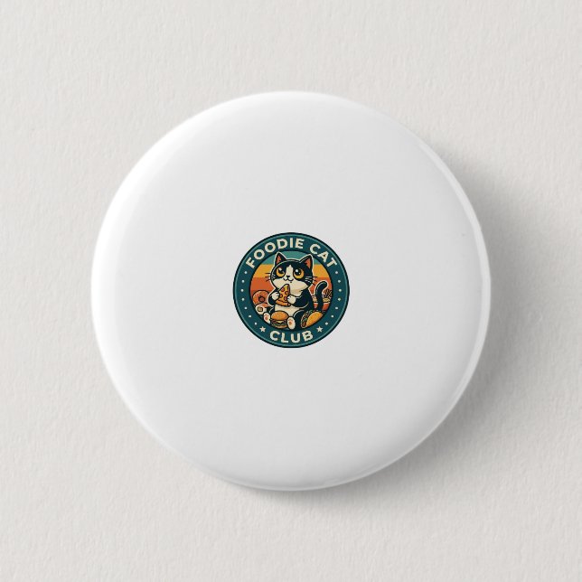 Badge Rond 5 Cm Conception de chat de nourriture Chaton mignon - C (Devant)