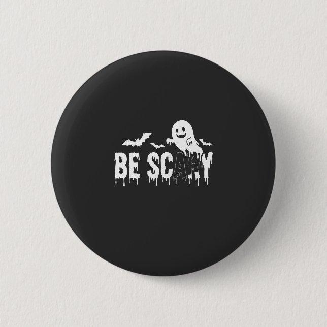 Badge Rond 5 Cm Conception de chauve-souris fantôme Halloween effr (Devant)
