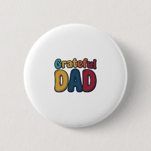 Badge Rond 5 Cm Conception de chemise à lettres bulles rétro Papa 