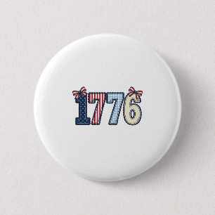 Badge Rond 5 Cm Conception de chemise à ruban patriotique vintage