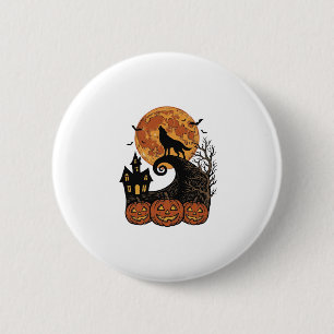 Badge Rond 5 Cm Conception de chemise de citrouille de lune de lou