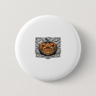 Badge Rond 5 Cm Conception de chemise de citrouille Halloween Grav