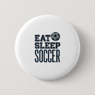 Badge Rond 5 Cm Conception de chemise de football vintage Eat Slee