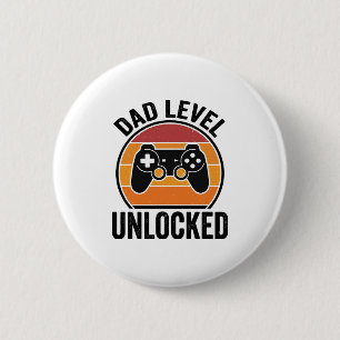 Badge Rond 5 Cm Conception de chemise de joueur vintage niveau pap