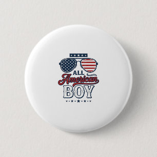 Badge Rond 5 Cm Conception de chemise de lunettes de soleil patrio