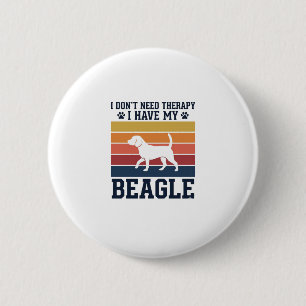Badge Rond 5 Cm Conception de chemise de thérapie pour chien Beagl