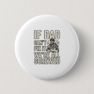 Badge Rond 5 Cm Conception de chemise drôle papa mécanicien si pap