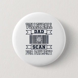 Badge Rond 5 Cm Conception de chemise drôle pour papa de volley-ba