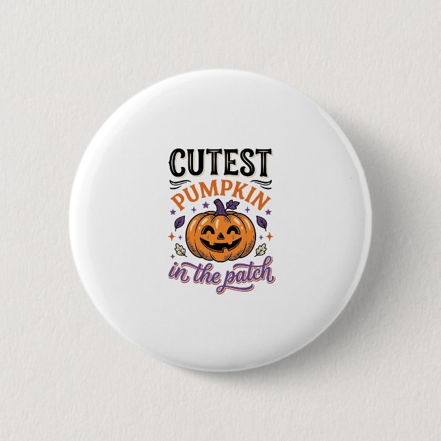 Badge Rond 5 Cm Conception de chemise Halloween Citrouille la plus (Devant)