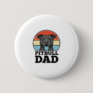 Badge Rond 5 Cm Conception de chemise pour papa Pitbull amateur de
