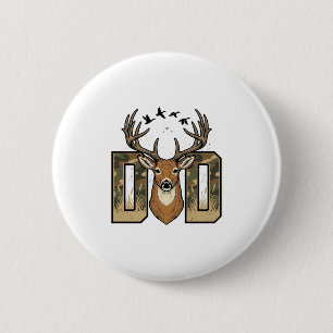 Badge Rond 5 Cm Conception de chemise vectorielle Buck Camo Papa c