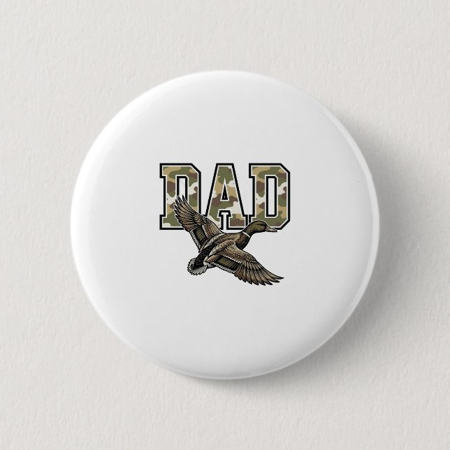 Badge Rond 5 Cm Conception de chemise vectorielle Camo Duck Dad Gr (Devant)