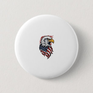 Badge Rond 5 Cm Conception de chemise vectorielle d'aigle patrioti