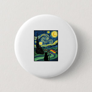 Badge Rond 5 Cm Conception de chemise vectorielle de paysage noctu