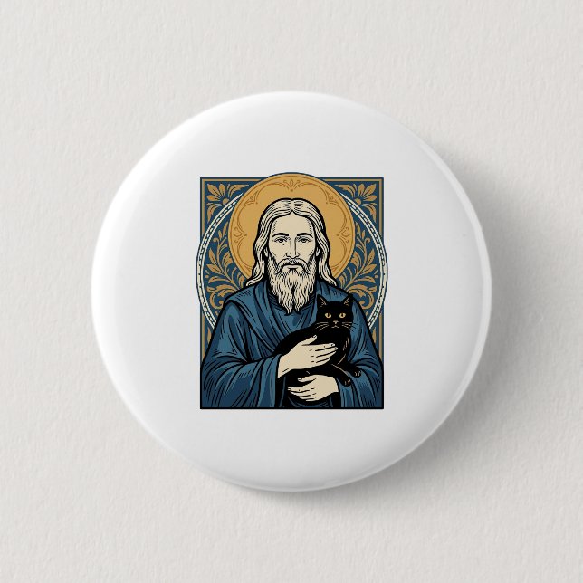 Badge Rond 5 Cm Conception de chemise vectorielle de portrait de c (Devant)