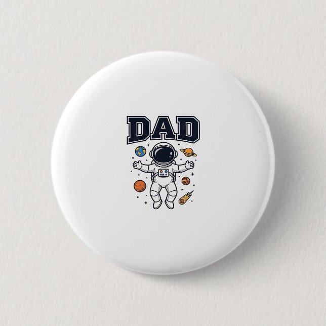 Badge Rond 5 Cm Conception de chemise vectorielle espace astronaut (Devant)