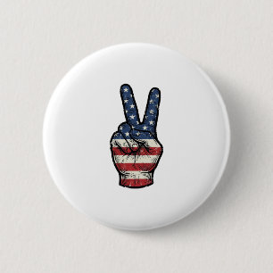 Badge Rond 5 Cm Conception de chemise vectorielle main de paix pat