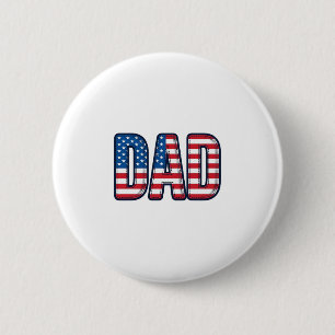 Badge Rond 5 Cm Conception de chemise vectorielle Papa patriotique